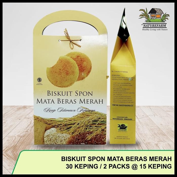 

NewZbgt- BISKUIT SPON MATA BERAS MERAH NATURE FARM (NATUREFARM)