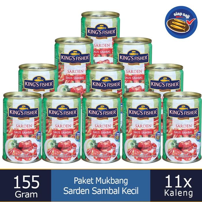 

NewZbgt- Paket Mukbang 11 pcs King's Fisher Sarden mini saus sambal Kaleng