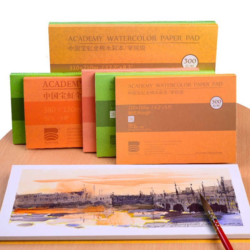 

BAOHONG ACADEMY WATERCOLOR PAD 180X125MM 300GSM 100% COTTON