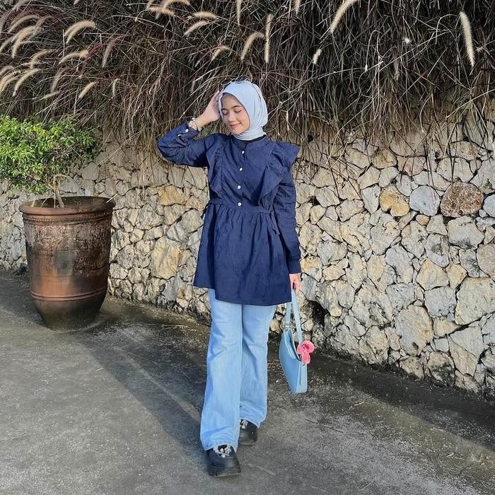 Syamira- SEORIN TUNIK BORDIR- HARASKIRT Atasan Muslim Wanita