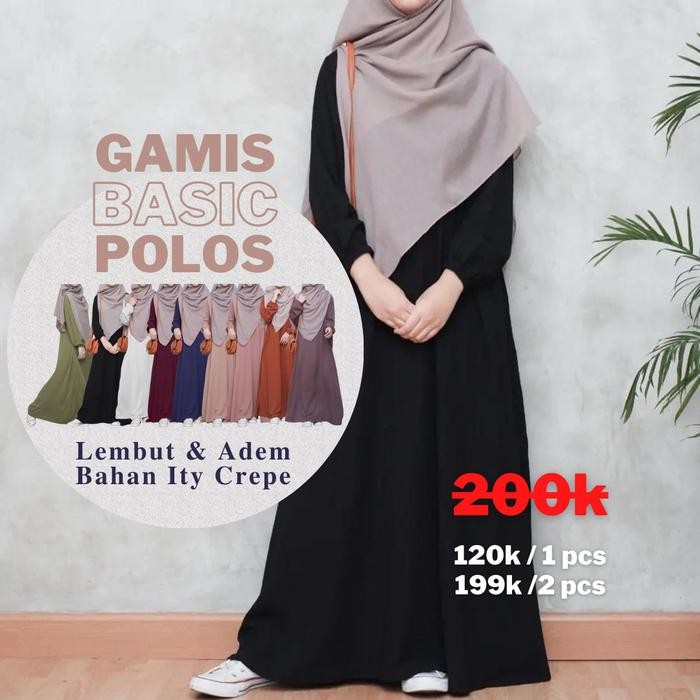 Busanae- Abaya Hitam Polos Remaja Kekinian Jumbo Putih Wanita Dewasa Terbaru