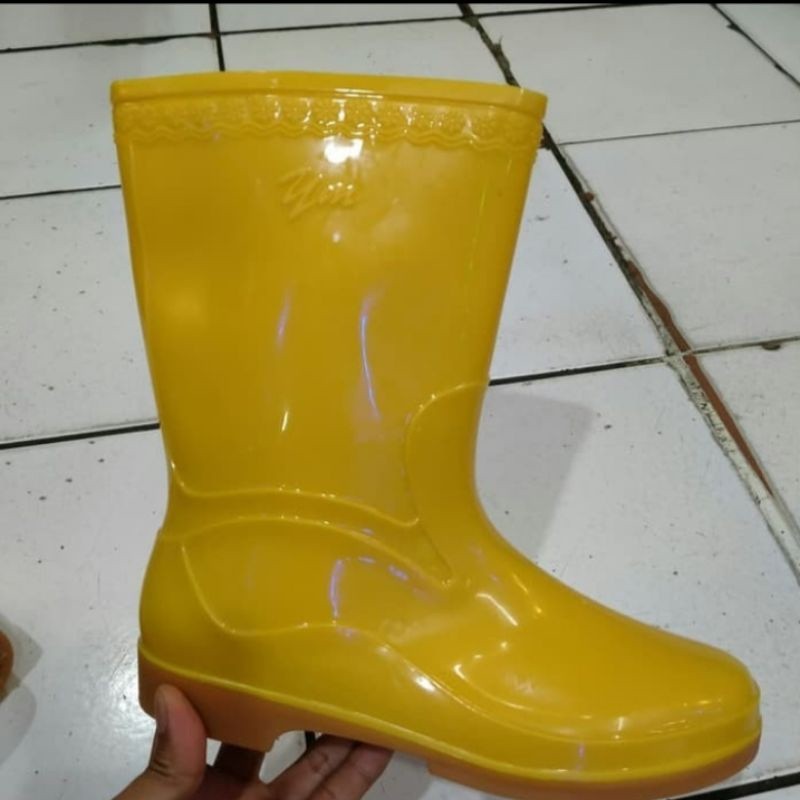 Cuci Gudang  Sepatu Boots Karet Yumeida Sepatu Boots Wanita Anti Air