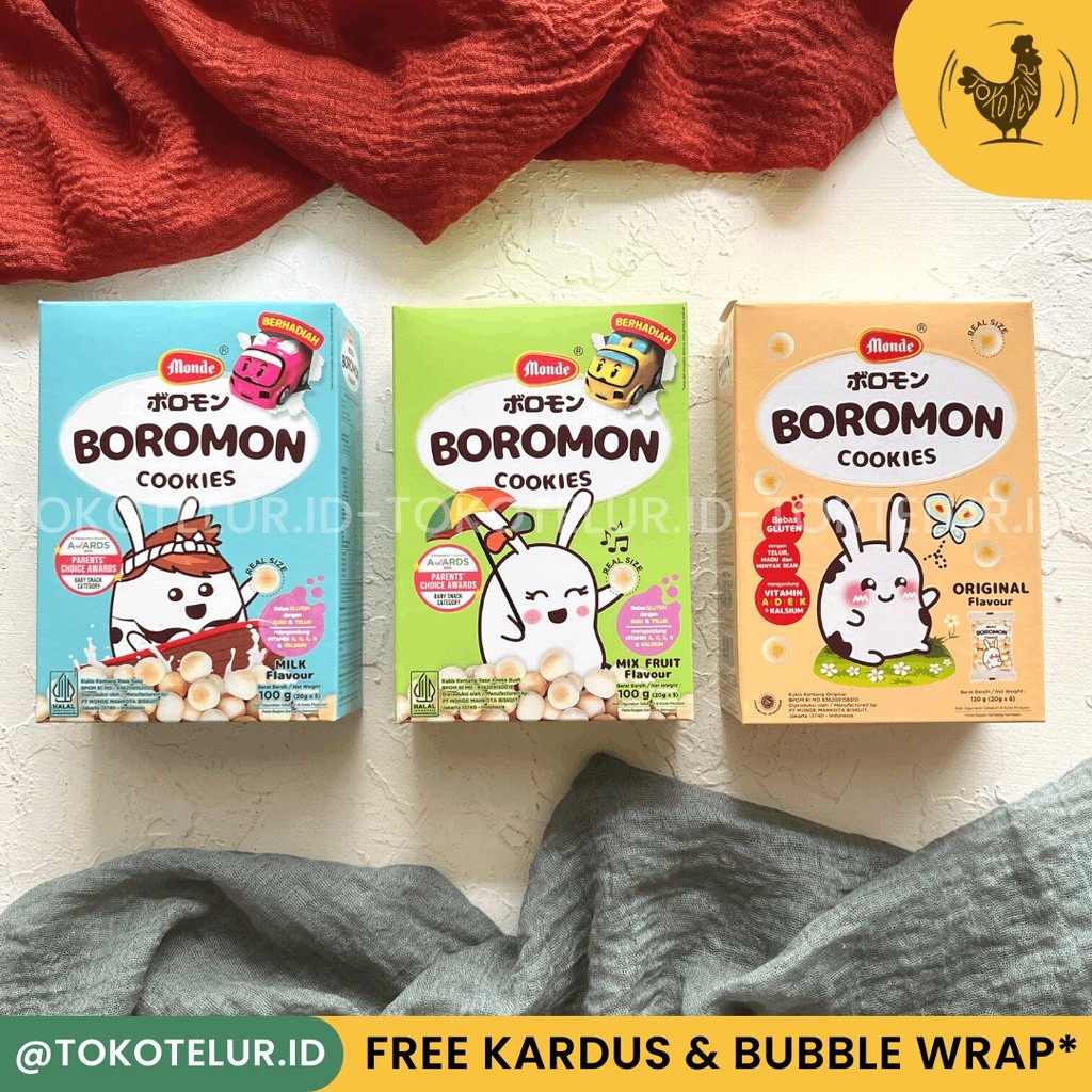

Sajiandapur Monde - Boromon Cookies - Wafers Cemilan Biskuit Wafer Anak Halal