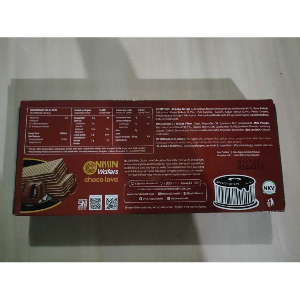 

Sajiandapur Nissin Wafers Choco Lava 160Gr Rasa Cokelat