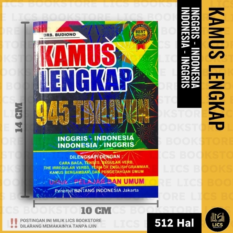 

UM1 Kamus lengkap Bahasa Inggris Indonesia 945 Triliyun Budiono