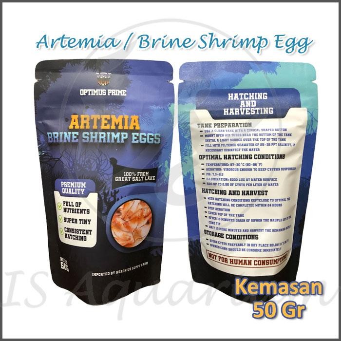 Artemia Optimus Prime Net 50Gr Original Telur Artemia Premium