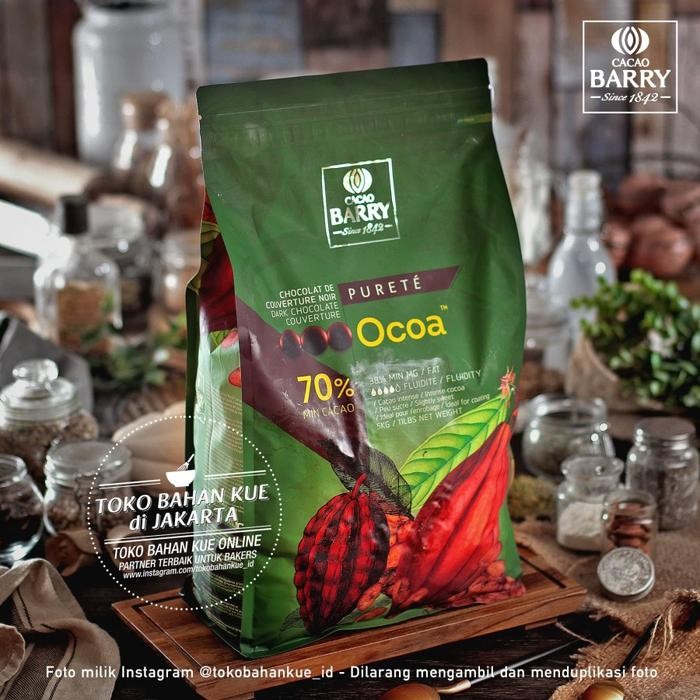 

Cacao Barry - OCOA 70% 500gr Cokelat Coin Dark Couverture Chocolate