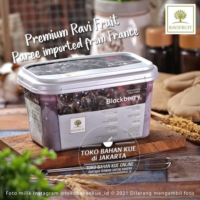 

RaviFruit PUREE Blackberry 100gr Ravi Fruit Frozen Blackberry Beku