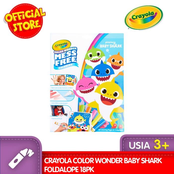 

BISA GRAB! CRAYOLA Color Wonder Baby Shark Foldalope 18PK