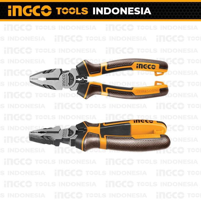 HIGH LEVERAGE COMBINATION PLIERS (8") INGCO HHCP28200 TANG KOMBINASI
