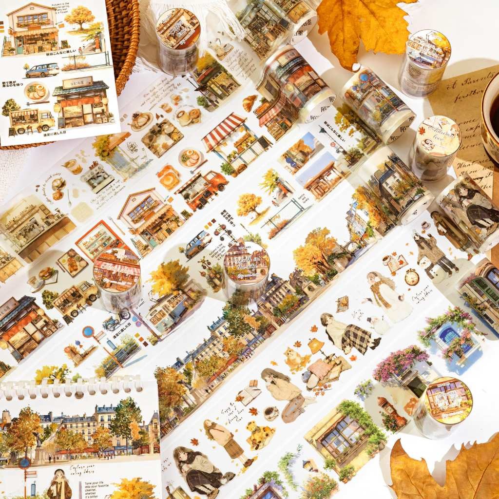 

UM1 Washi Tape 60mmx2m Seri Pengembara Kota Sticker Aesthetic Dekorasi Journal Vintage Retro
