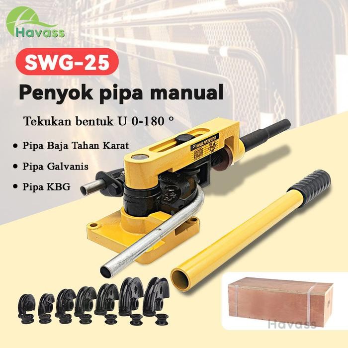 BISA TERMIN Alat Bending Pipa Manual 10-25mm Besi/Stainless Steel/Tembaga/Aluminum Pipe Bending