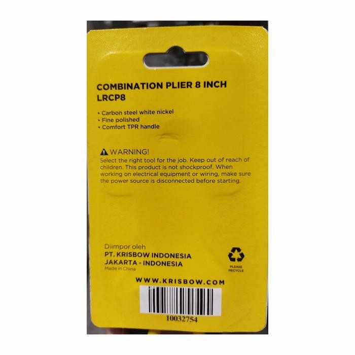 TANG KOMBINASI KRISBOW 8 INCH CARBON STEEL WHITE NICKEL