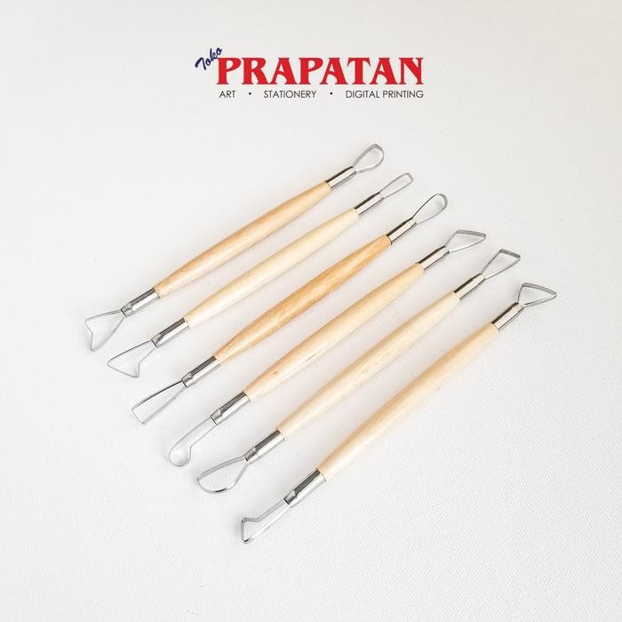 

TERLARIS Alat Butsir Clay Kawat set isi 6 V-TEC E0026-6/8 / Pottery Tool