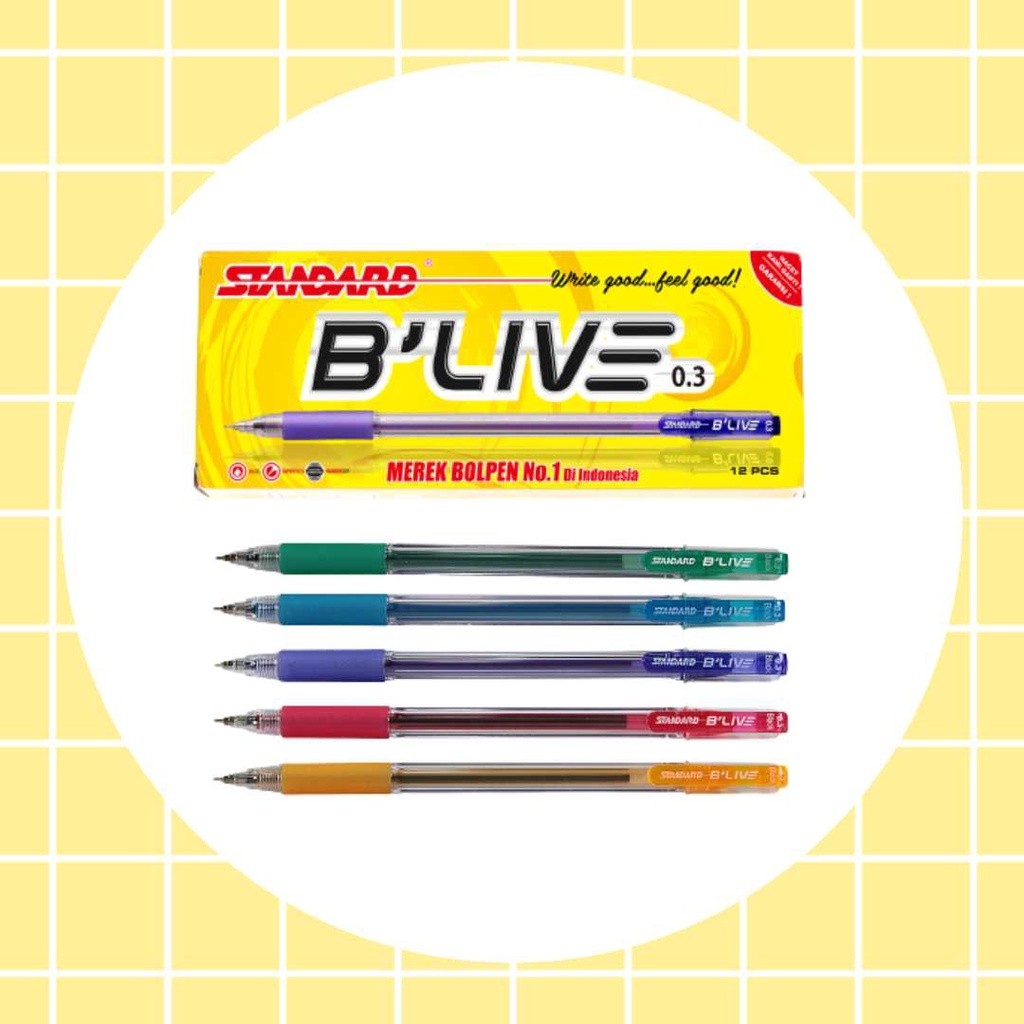 

Standard Pen - Blive 0.3 Isi 12 pcs ( Pulpen, Pena, Ballpoint )