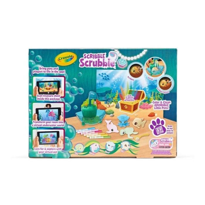

TERLARIS Crayola Scribble Scrubbie Glow Lagoon Ocean Pets (4 Pets + 6 Markers + 1 Lagoon + 1 Brush)