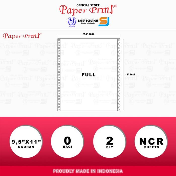 

PAPERPRYNS KERTAS CONTINUOUS FORM 2PLY NCR 9,5" X 11