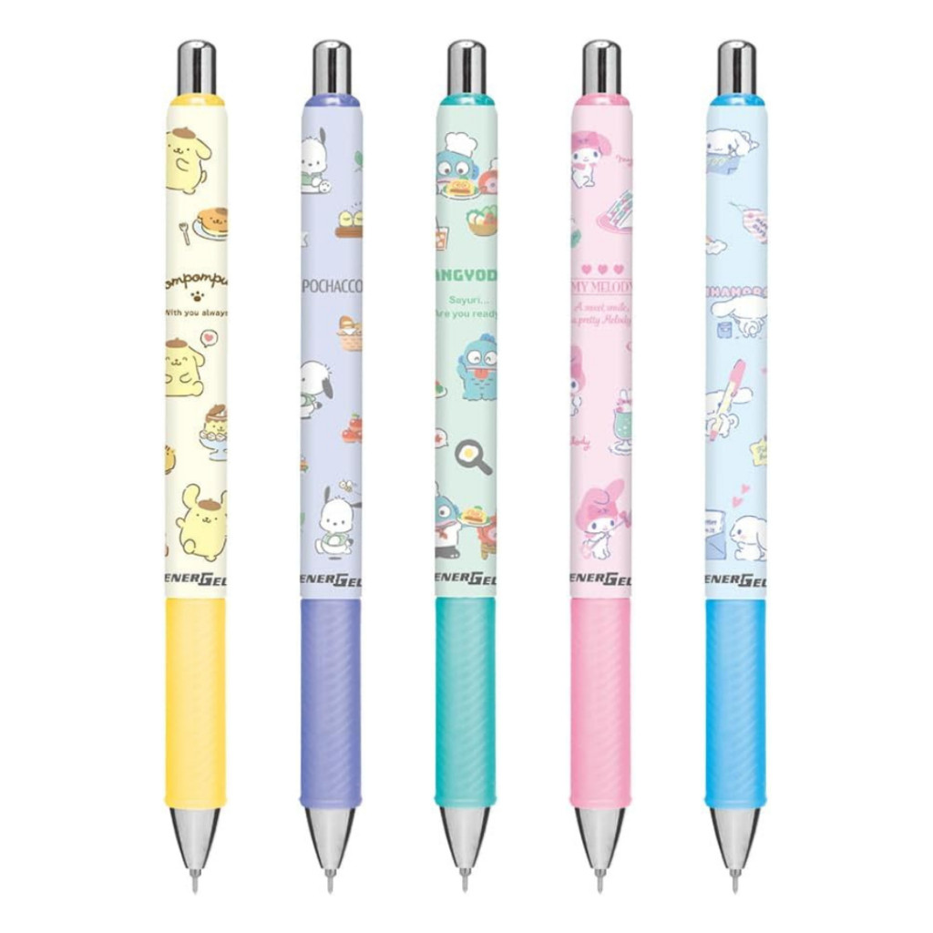 

Pentel EnerGel Sanrio Characters Food Series Pompompurin Pochacco Hangyodon Cinnamoroll My Melody