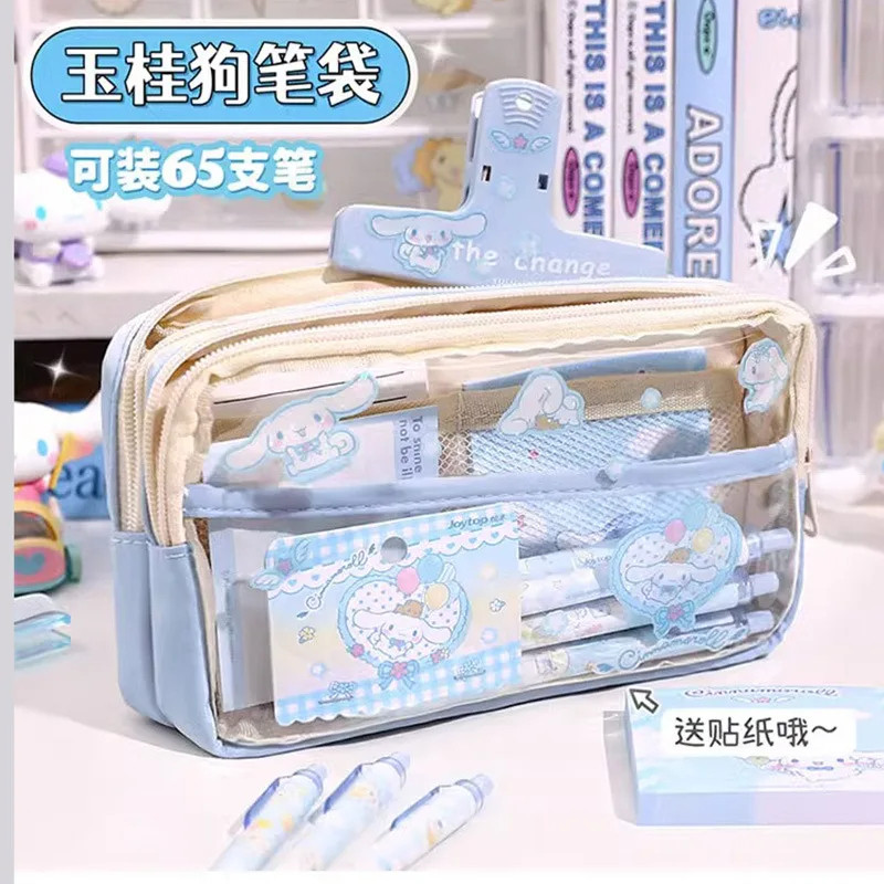 

CODTempat Pensil Cinnamoroll Baru Sanrio Anime My Melody Kuromi Penyimpanan Alat Tulis Siswa