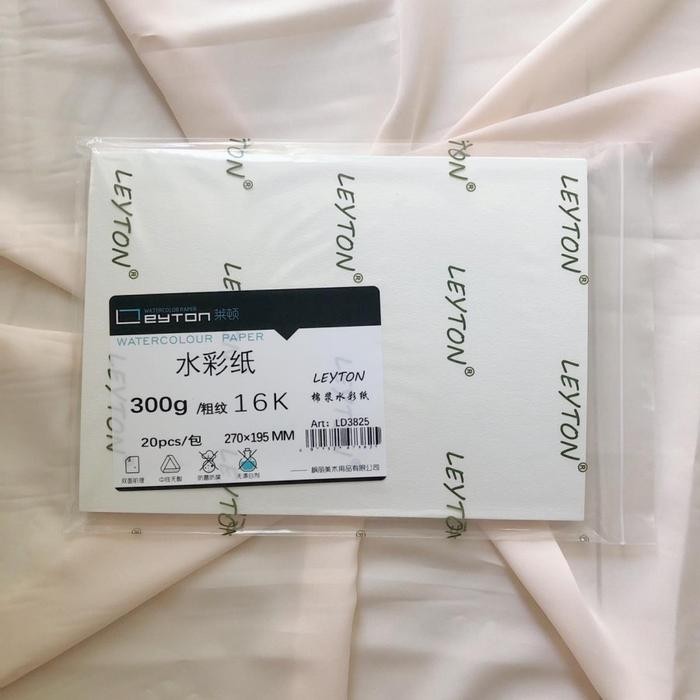

LEYTON WATERCOLOR PAPER 27X19.5 CM (300 GSM - 100% COTTON)