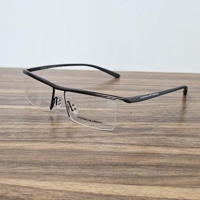 Mantab Kacamata Pria Wanita Half Frame Sport Porsche Design P8189 Gunmetal Grey Eyewear