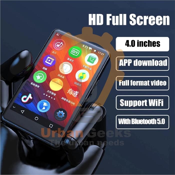 Exter Studio - Ruizu H6 Android Wifi Mp3 Player With Bluetooth 5.0 4 Inch Touch Screen