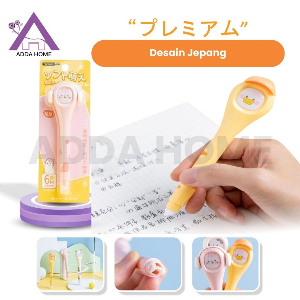 

UM1 Tip X Pita Koreksi Correction Tape Two Desain Jepang Lucu Koleksi ATK