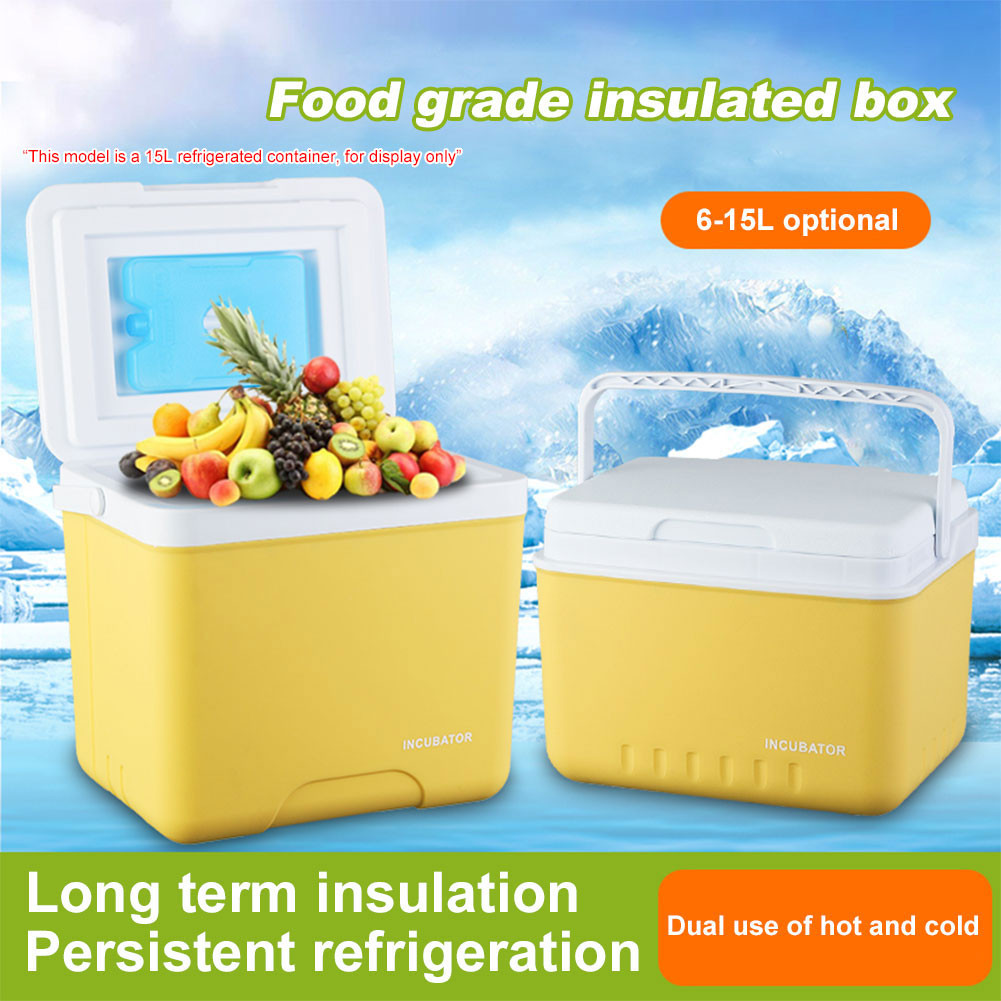 6L/15L Camping Cooler Box Car Mini Fridge Portable Insulated Cooler Household Dual-Use Multipurpose