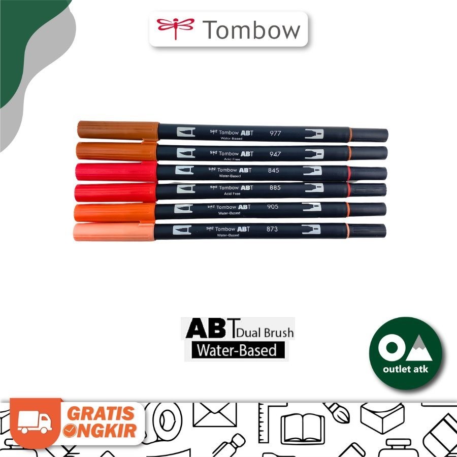 

UM1 Tombow ABT Dual Brush Pen - Orange Brown Series (Coklat)