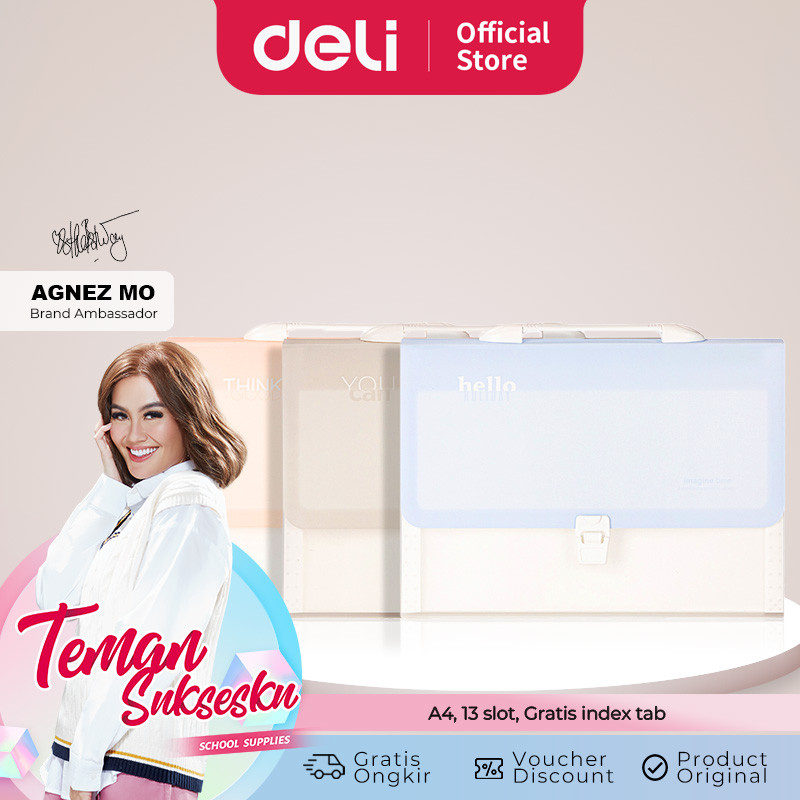 

Deli Map Harmonika / Expanding File A4 13 Slot Gratis Index Tab P50