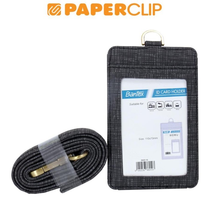 

Id Card Bantex Leather 8869 Portrait + Lanyard 10 Black