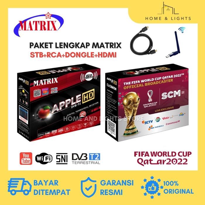 Pts - Set Top Box Tv Digital Matrix Apple Dvb T2 Full Hd / Matrix Burger / Tv Digital/ X Tv Tabung /