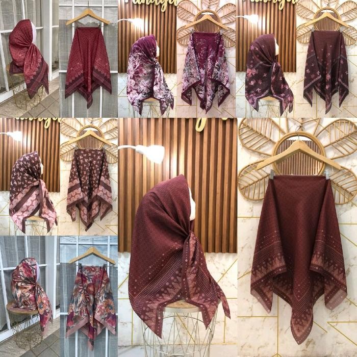 murah- SERIES MAROON - HIJAB SEGI EMPAT VOAL MOTIF SERIES MAROON SEGI EMPAT VOAL MOTIF LEMBUT