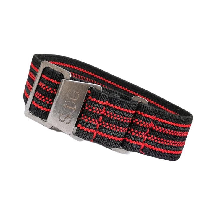 Terpopuler Strapguy Mn22 Black + Red & Green Stripes 02 (Steel)