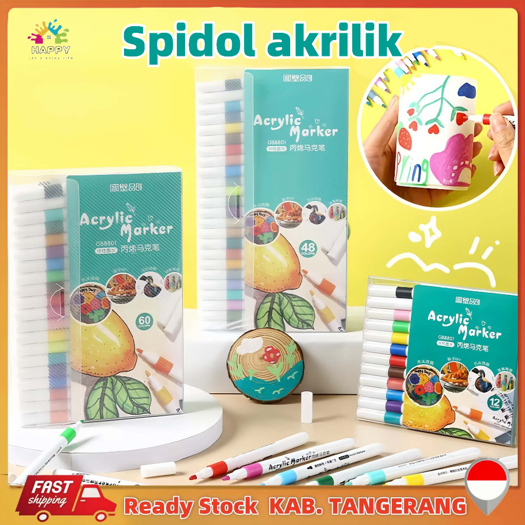 

UM1 CODSpidol Acrylic Marker Painer / Grasp Acrylic Markers / Pen Akrilik Marker Painter Set /