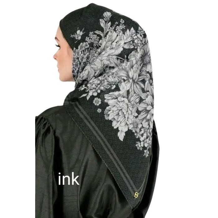 cantikk- BUTTONSCARVES FLORESCENT Malaysia Square Voal