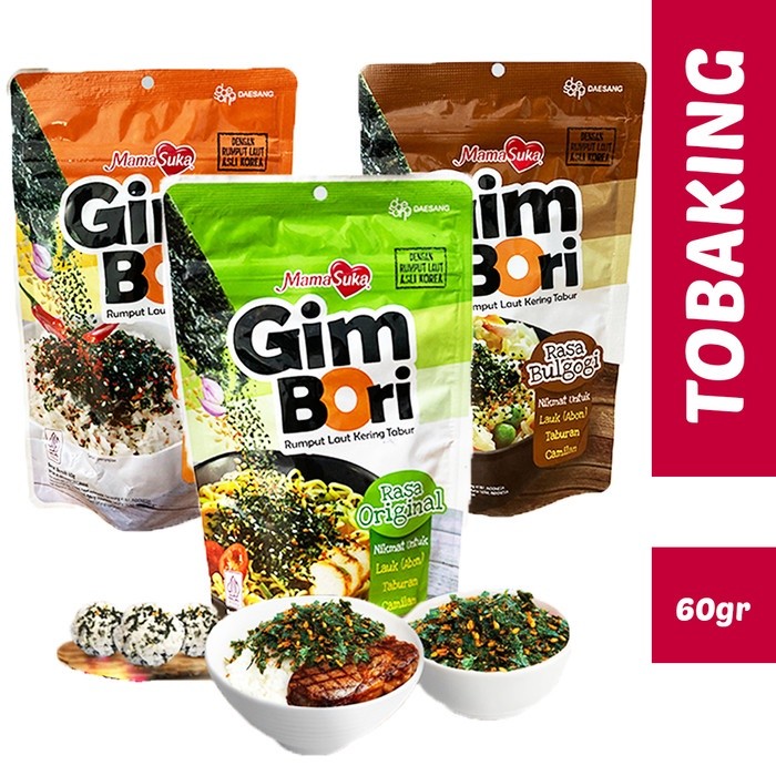 

Dapur Joglo Nori Tabur Gim Bori Rumput Laut Tabur Gimbori 60G