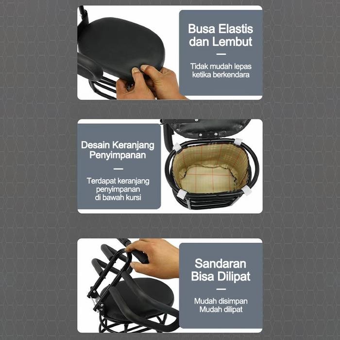 Kursi sepeda motor anak kursi gaman anak Kursi depan Bayi Dudukan Boncengan