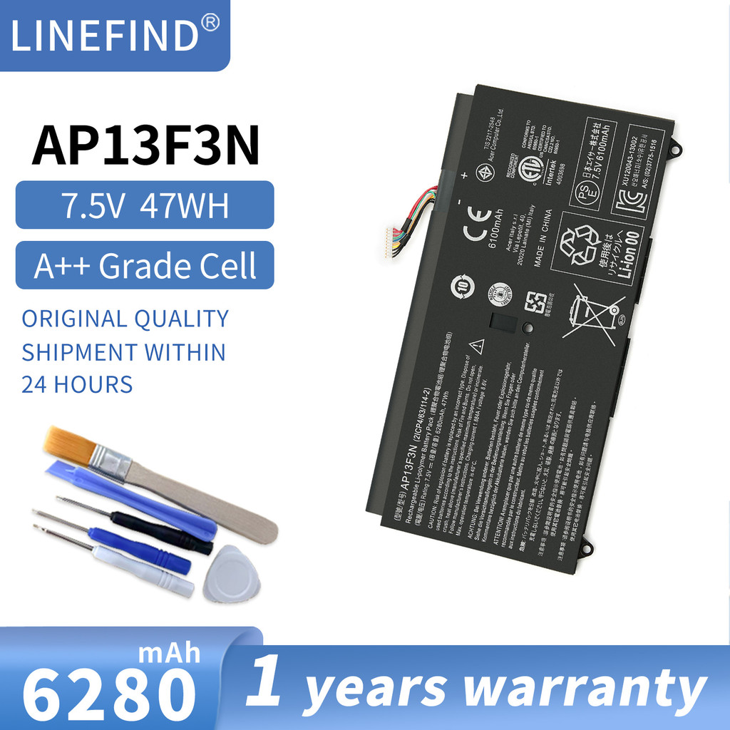 AP13F3N 2ICP4/63/114-2 Laptop Battery For Aspire S7-392 S7-392-9890 S7-391-6822 Ultrabook 7.5V 6280m