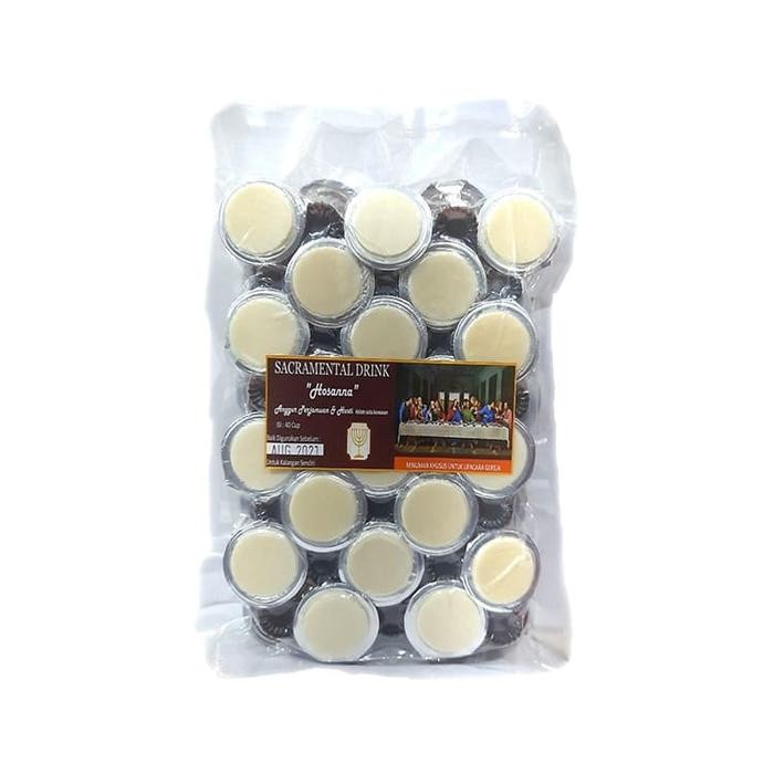 EatFr3sh- Roti Perjamuan Hosti Polos +Anggur Premium Hosanna isi 40-Hosti Anggur