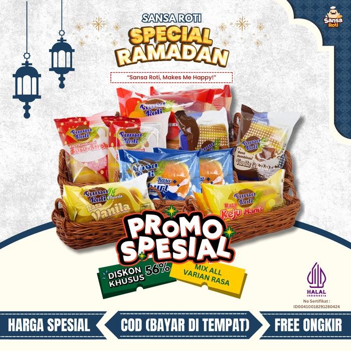 

EatFr3sh- COD Roti Mix 6 Varian Rasa - Makanan ringan dengan catagory roti praktis dengan tekstur