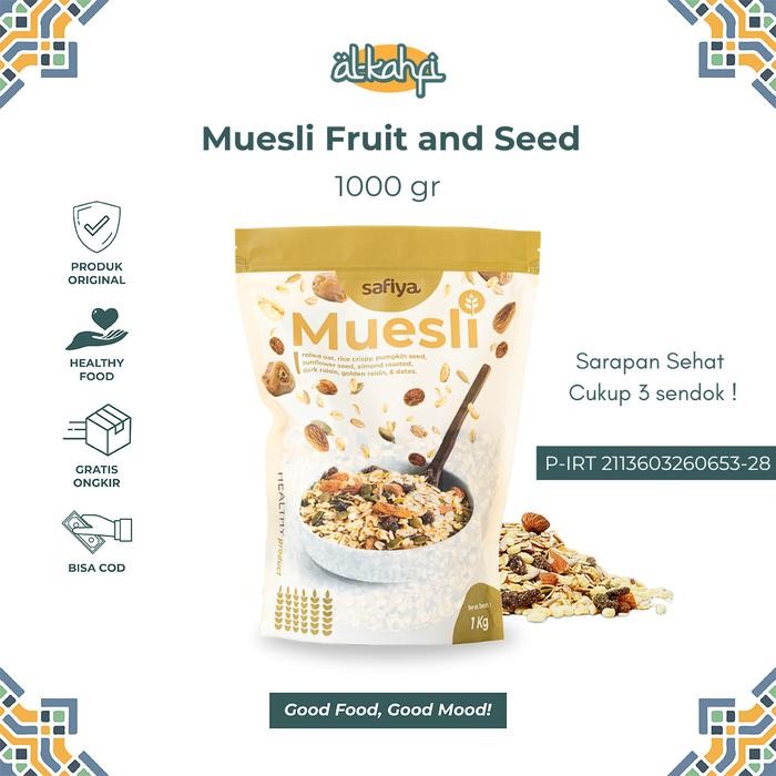 

EatFr3sh- Muesli Safiya 1 Kg Sereal With Almond Dried Fruit Oatmeal