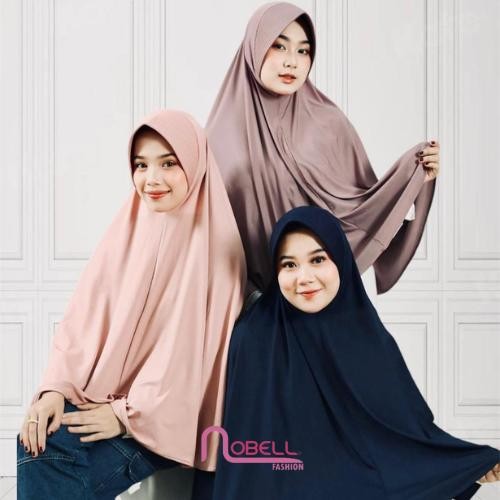 Hijmi- Hijab Khimar Syar'i Instan Nobell Fashion Kerudung Panjang Wanita Muslim