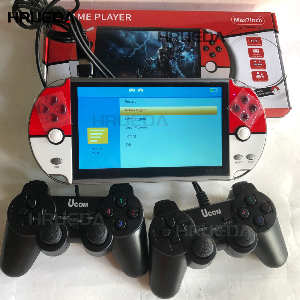 X40 Video Game Portatil 7.1Inch Lcd Double Rocker Handheld Retro Game Console Video Player Tf Card