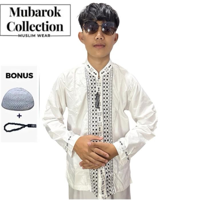 Zuhud- mubarok collection baju koko baju koko bordir baju koko putih baju koko muslim baju koko