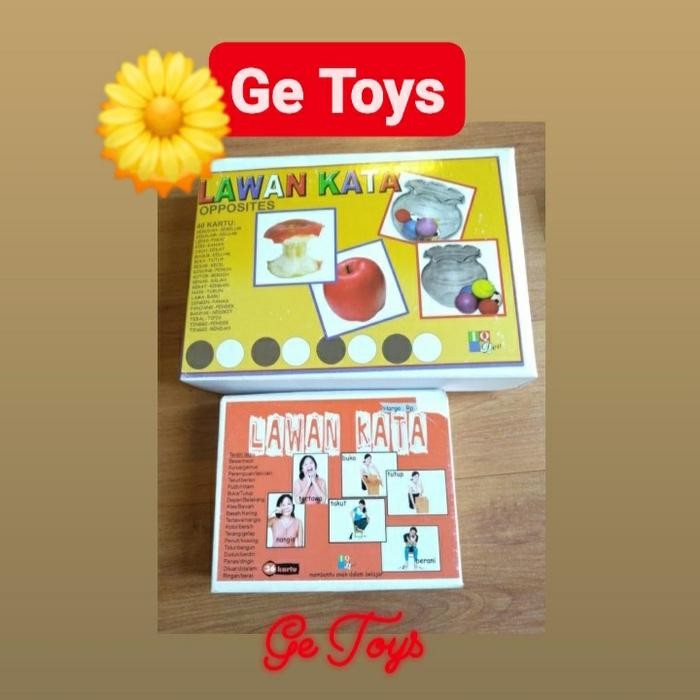 GE TOYS PAKET KARTU LAWAN KATA OBYEK DAN LAWAN KATA ORANG/MAINAN ANAK