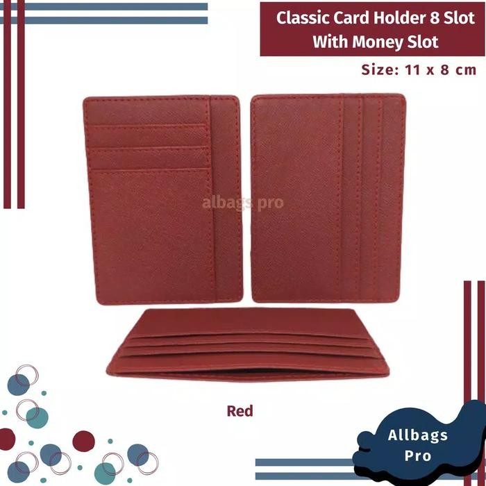 

No.OneBest- Classic CARD HOLDER 8 + MONEY SLOT BASIC Tempat Kartu Dompet Uang ALLB