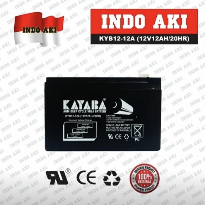 Aki Sepeda Listrik Selis 12v 12ah 12v12ah Kayaba AGM VRLA Battery GEL