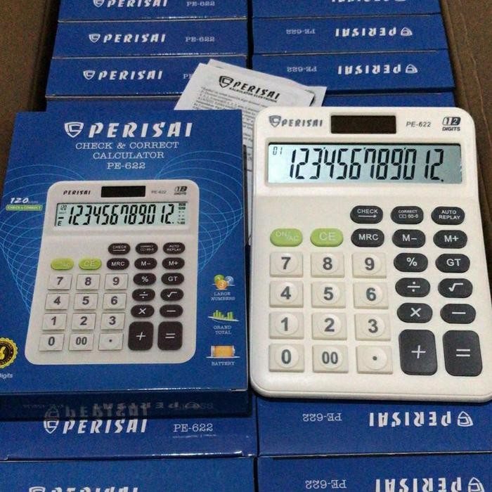 

No.OneBest- Kalkulator Perisai PE-622. 12 Digit, Check Correct, Solar System