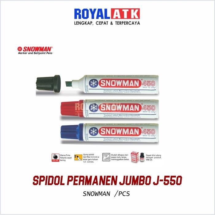 

No.OneBest- Spidol permanen jumbo Snowman J-550 / Permanen Marker Besar murah /Pcs
